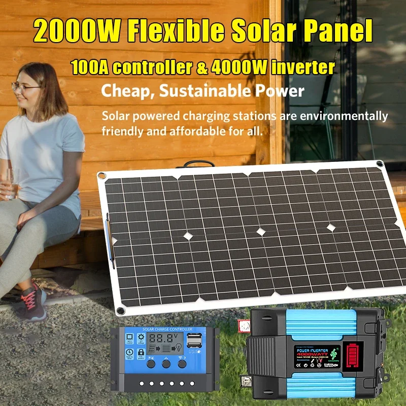 طقم لوحة طاقة شمسية 4000 وات 1 - مراجعة Off Grid Solar Kit وسعره